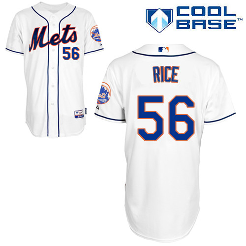 Scott Rice #56 Youth Baseball Jersey-New York Mets Authentic Alternate 2 White Cool Base MLB Jersey